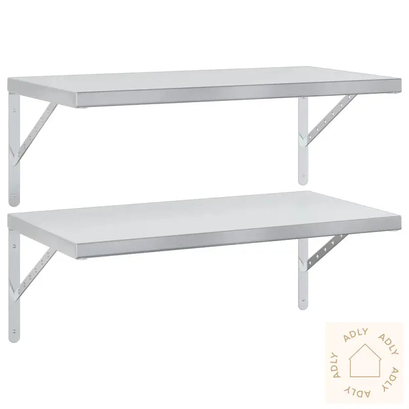Vegghyller 2 Stk 75X40 Cm Sølv Rustfritt Stål