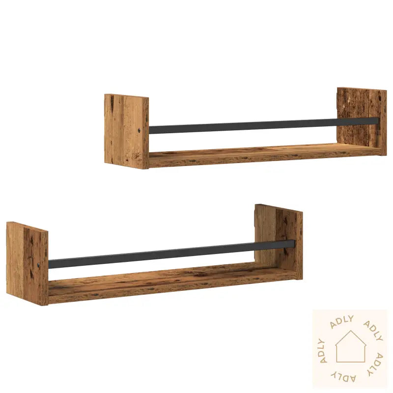 Vegghyller 2 Stk Gamelt Tre 60X16X14 Cm Ingeniørtre