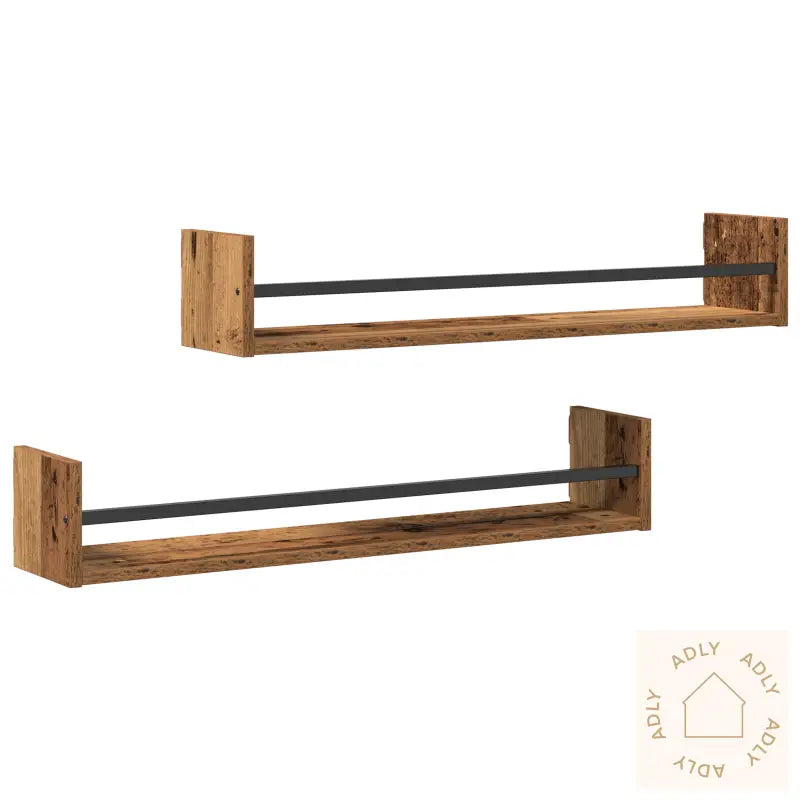 Vegghyller 2 Stk Gammelt Tre 80X16X14 Cm Ingeniørtre