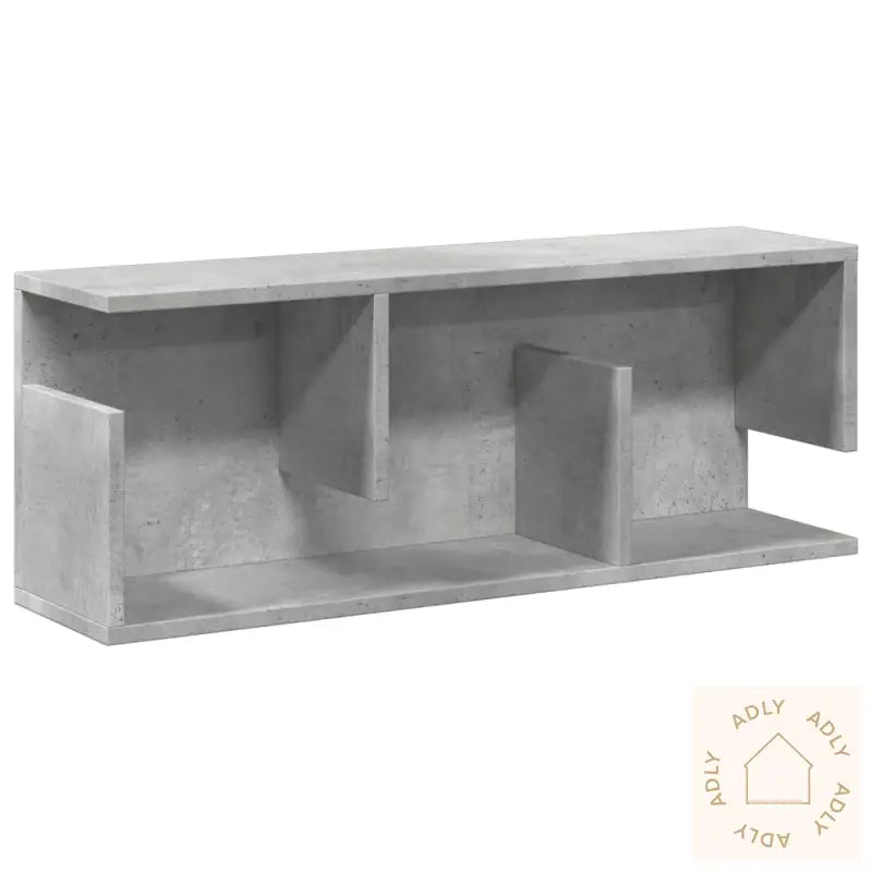 Veggskap 80X20X30 Cm Betonggrå Konstruert Tre