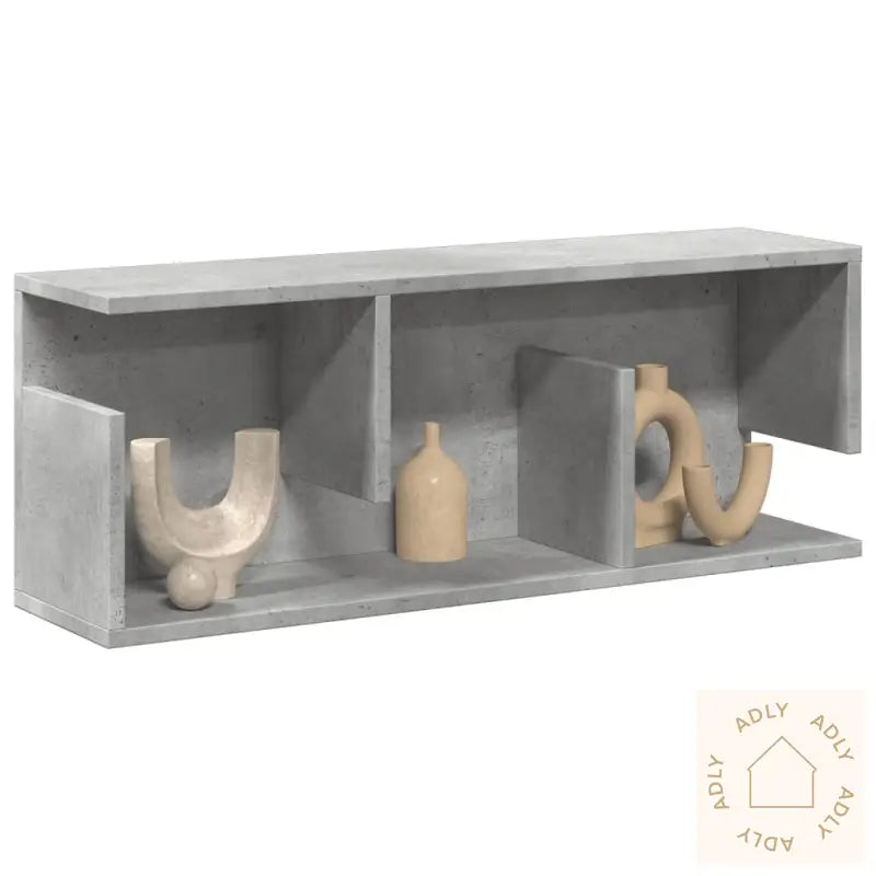 Veggskap 80X20X30 Cm Betonggrå Konstruert Tre