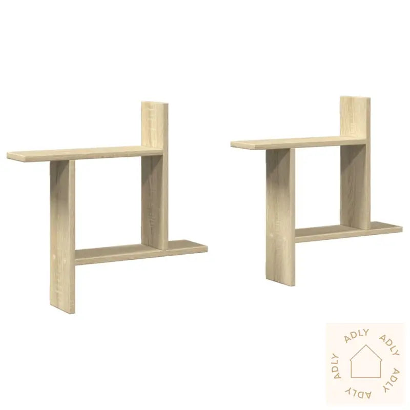Vegghyller 2 Stk Sonoma Eik 50X12X50 Cm Konstruert Tre