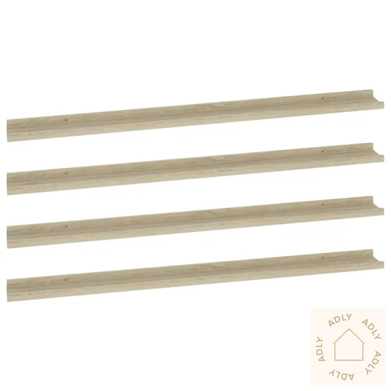 Vegghyller 4 Stk Sonoma Eik 115X9X3 Cm