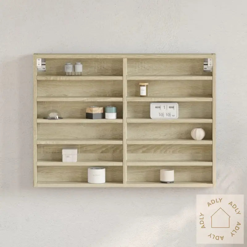 Hyller Sonoma Eik 80X8,5X58 Cm Konstruert Tre