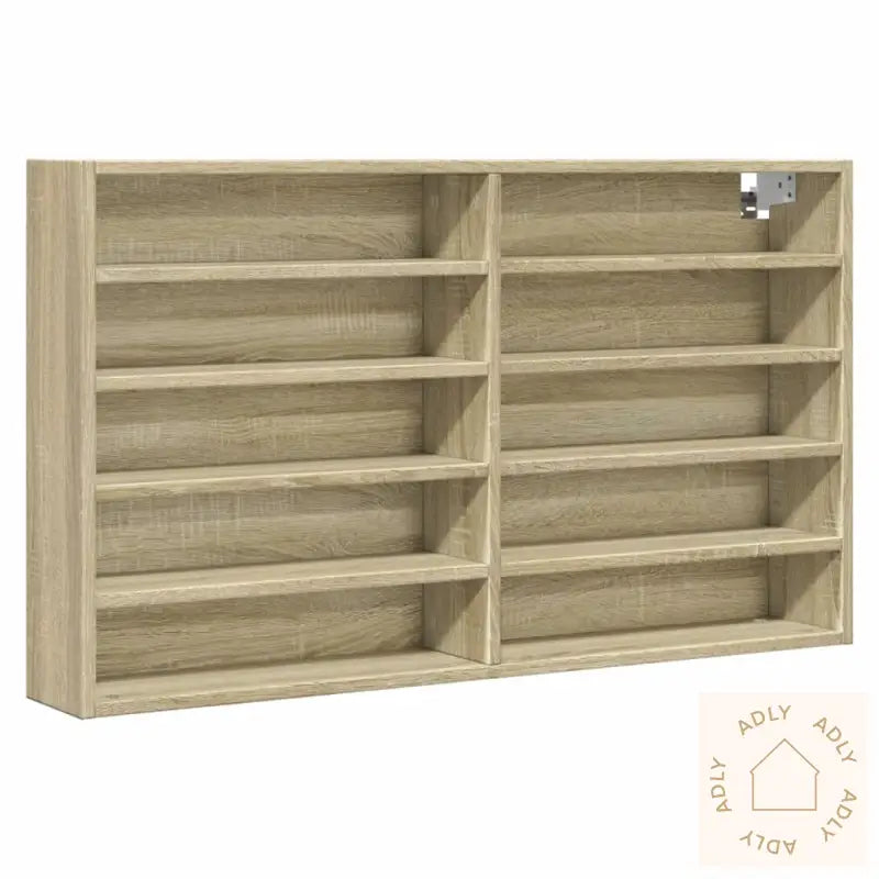 Vitrineskap Sonoma Eik 100X15X58 Cm Konstruert Tre