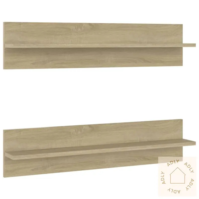 Vegghyller 2 Stk Sonoma Eik 80X11,5X18 Cm Konstruert Tre