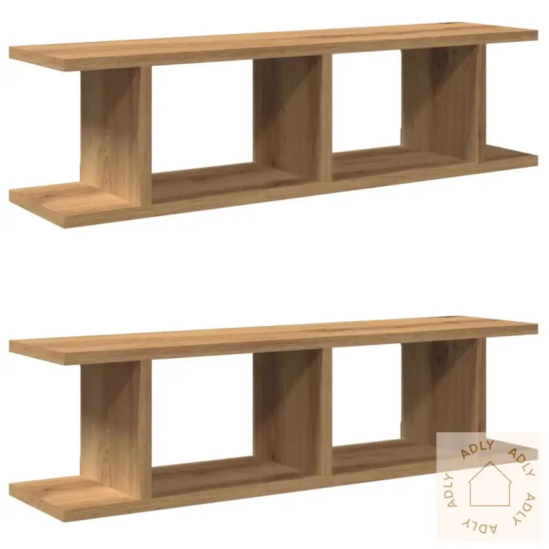 Vegghyller 2 Stk Artisan Eik 90X18X20 Cm Konstruert Tre