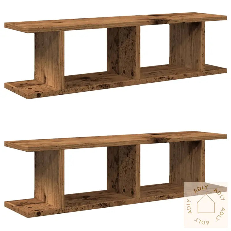 Vegghyller 2 Stk Gammelt Tre 90X18X20 Cm Konstruert Tre