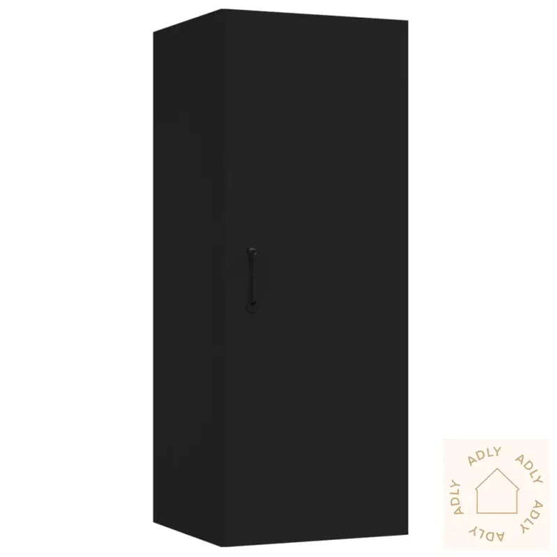 Veggskap Svart 34,5X34X90 Cm Konstruert Tre