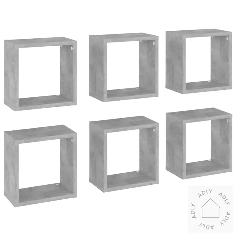 Vegghyller Kubeformet 6 Stk Betonggrå 26X15X26 Cm