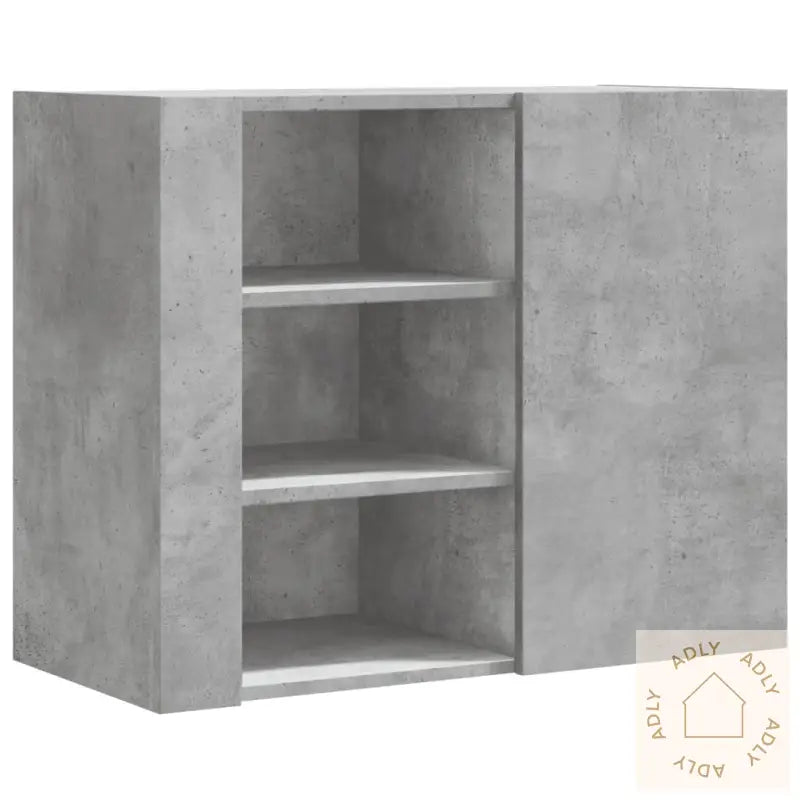 Veggskap Betonggrå 75X35X60 Cm Konstruert Tre