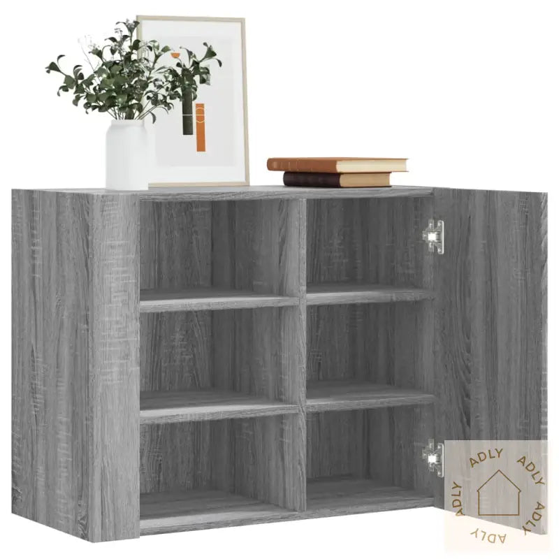 Veggskap Grå Sonoma 75X35X60 Cm Konstruert Tre