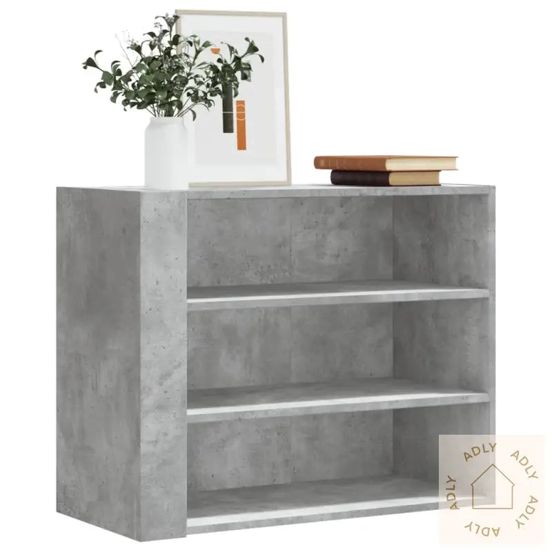 Veggskap Betonggrå 75X35X60 Cm Konstruert Tre