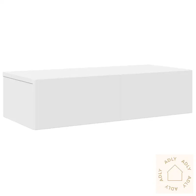 Vegghylle Med Skuffer Hvit 60X26,5X15 Cm Konstruert Tre