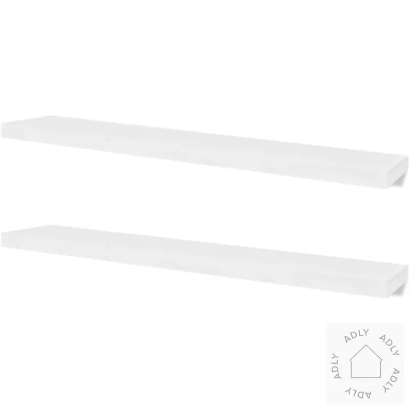 Flytende Vegghyller 2 Stk Mdf Bok/Dvd-Oppbevaring Hvit