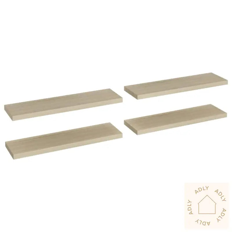 Flytende Vegghyller 4 Stk Eik 90X23,5X3,8 Cm Mdf