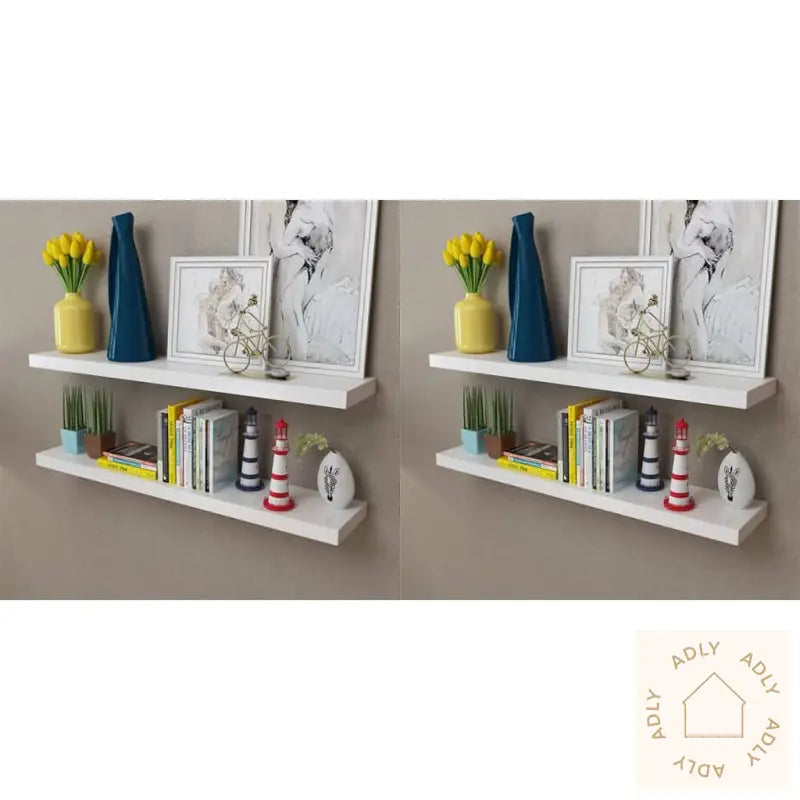 Vegghyller 4 Stk Hvit 100 Cm