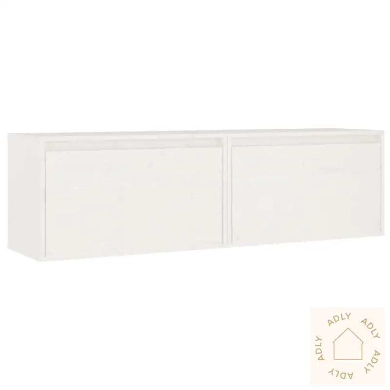 Veggskap 2 Stk Hvit 60X30X35 Cm Heltre Furu