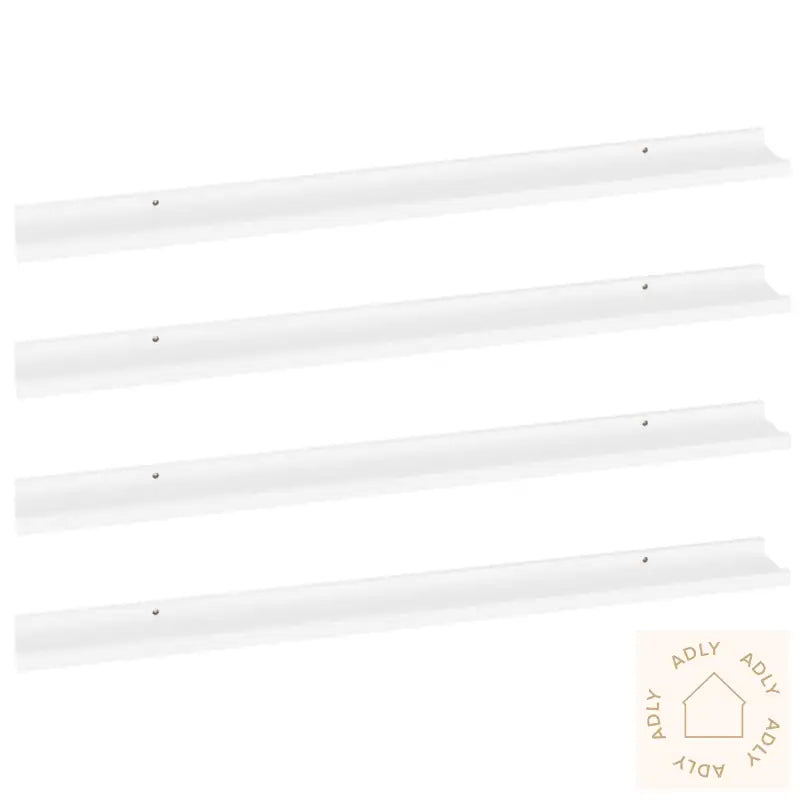 Vegghyller 4 Stk Hvit 100X9X3 Cm