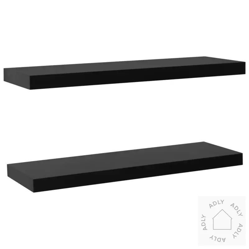 Vegghyller 2 Stk Svart 100X20X3,8 Cm