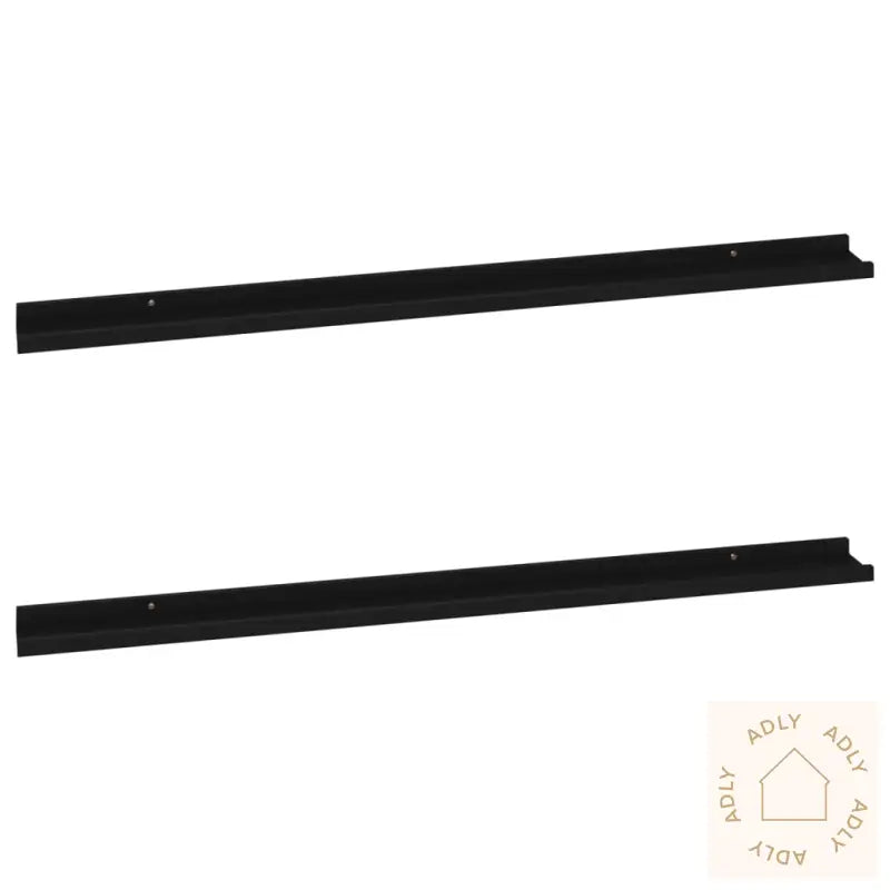 Vegghyller 2 Stk Svart 115X9X3 Cm