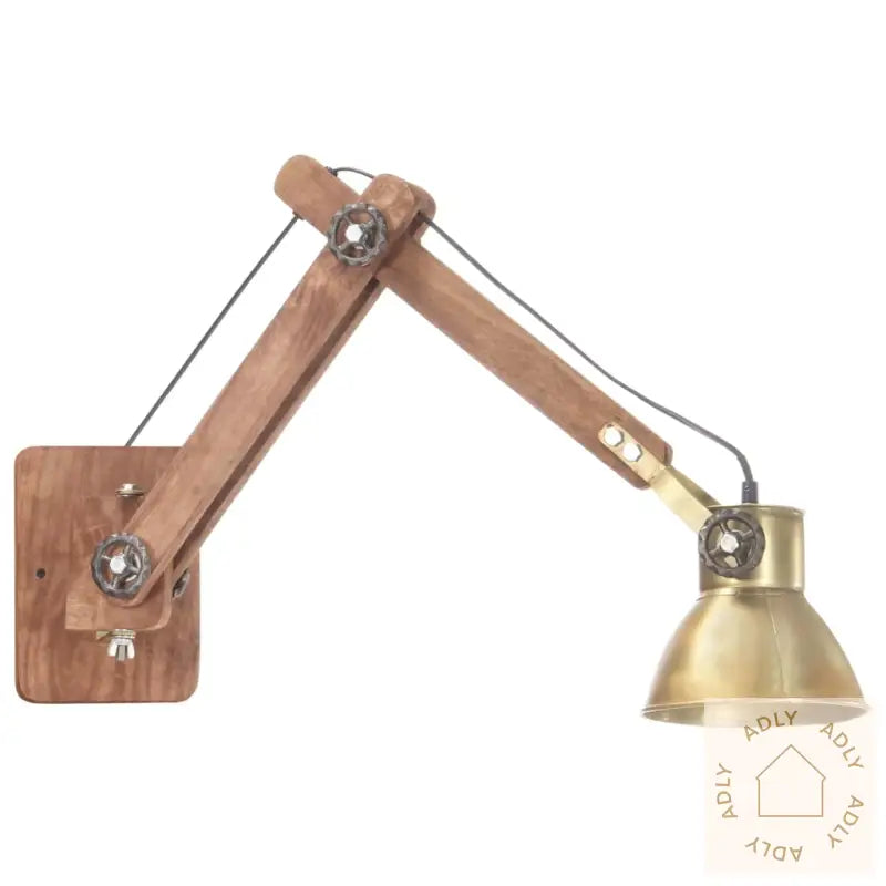 Vegglampe I Industriell Stil Messing Rund E27