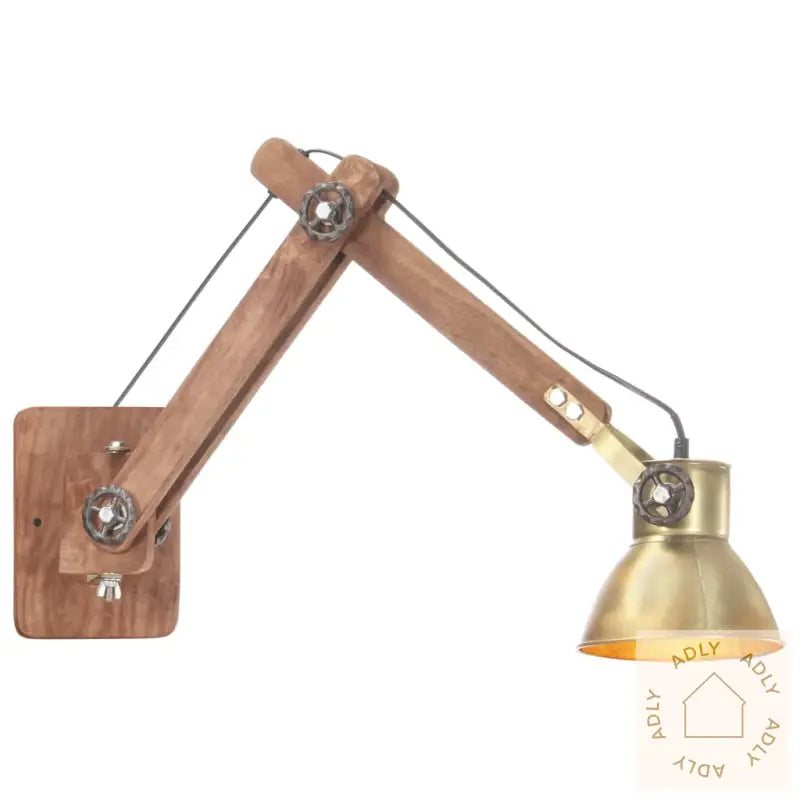 Vegglampe I Industriell Stil Messing Rund E27