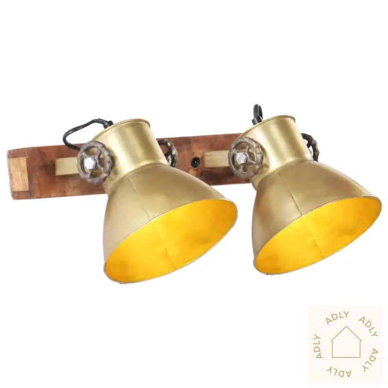 Industriell Vegglampe Messing 45X25 Cm E27