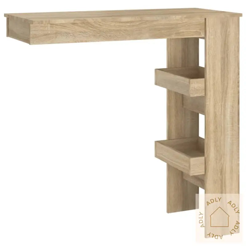 Veggmontert Barbord Sonoma Eik 102X45X103,5 Cm Konstruert Tre