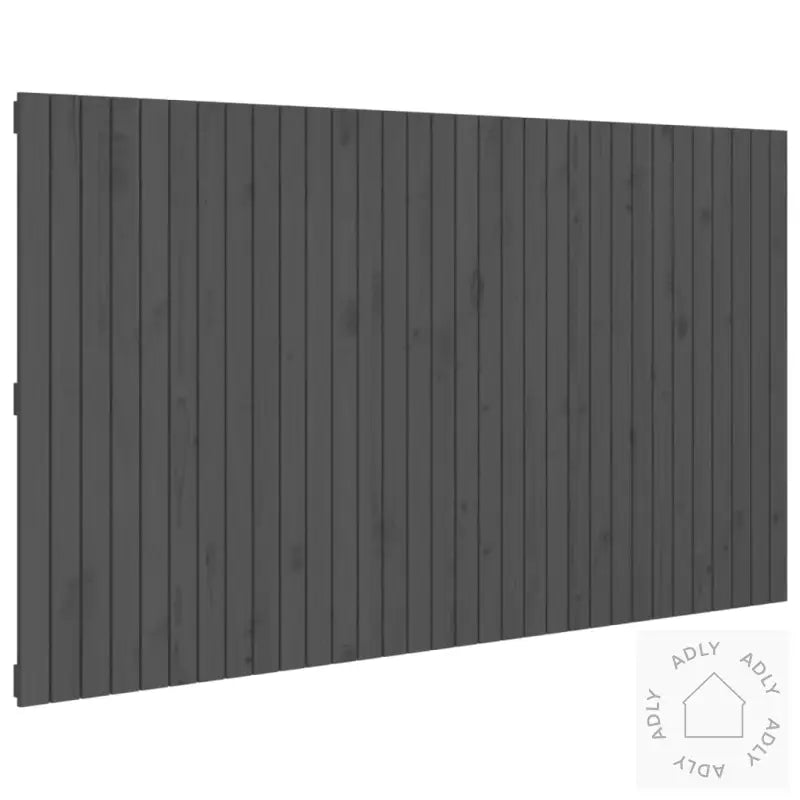 Veggmontert Sengegavl Grå 204X3X110 Cm Heltre Furu