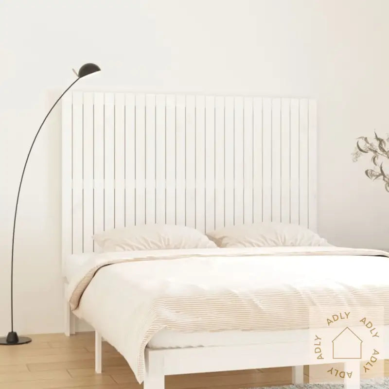 Veggmontert Sengegavl Hvit 166X3X110 Cm Heltre Furu