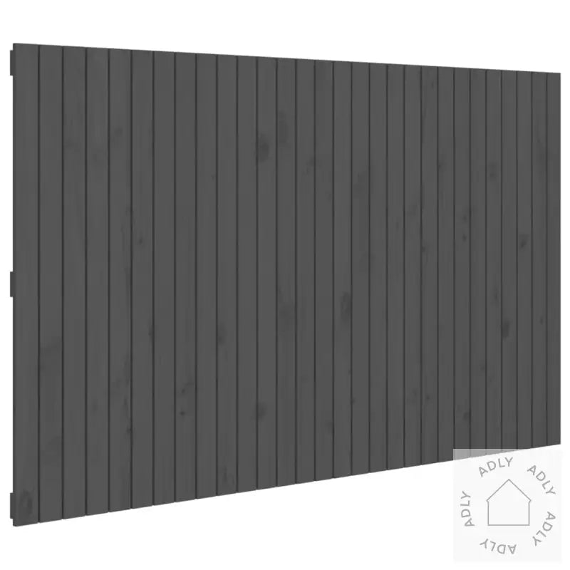Veggmontert Sengegavl Grå 185X3X110 Cm Heltre Furu