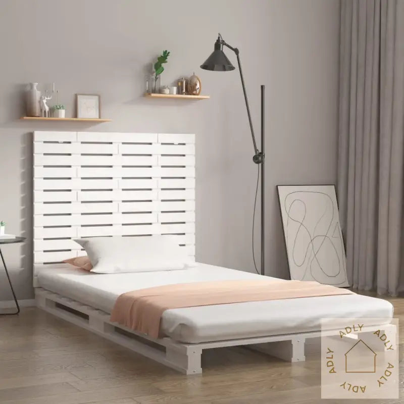 Veggmontert Sengegavl Hvit 96X3X91,5 Cm Heltre Furu