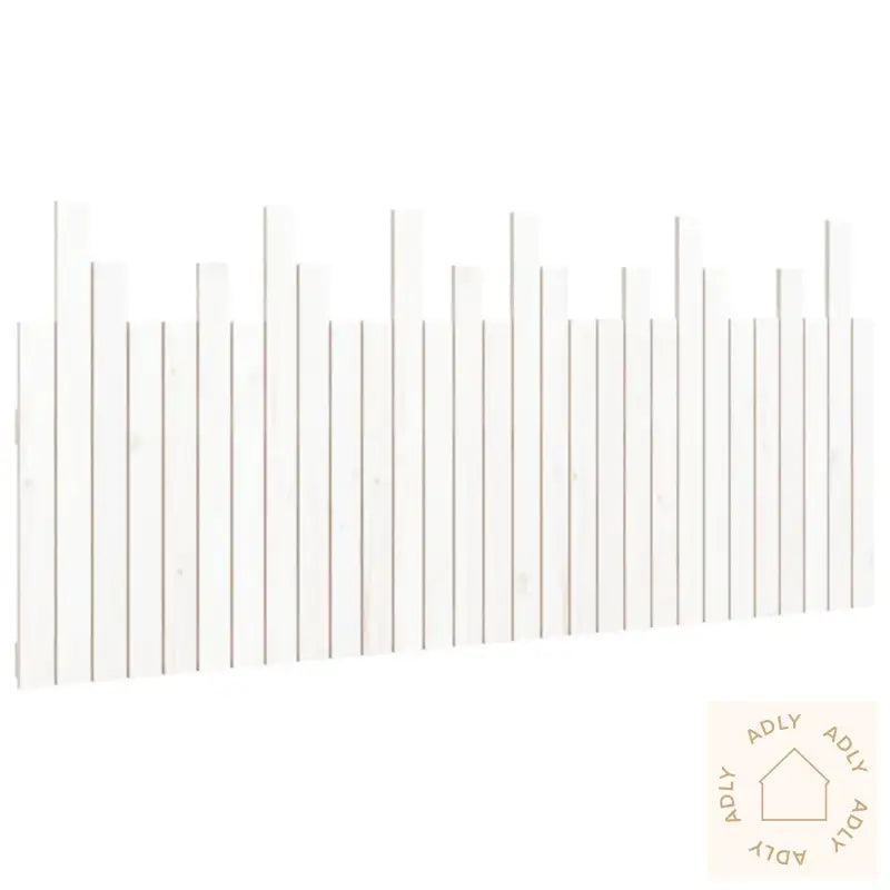 Veggmontert Sengegavl Hvit 185X3X80 Cm Heltre Furu