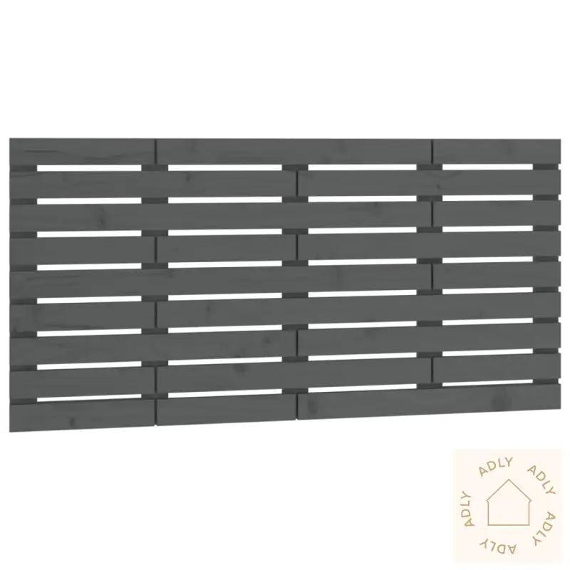 Veggmontert Sengegavl Grå 126X3X63 Cm Heltre Furu