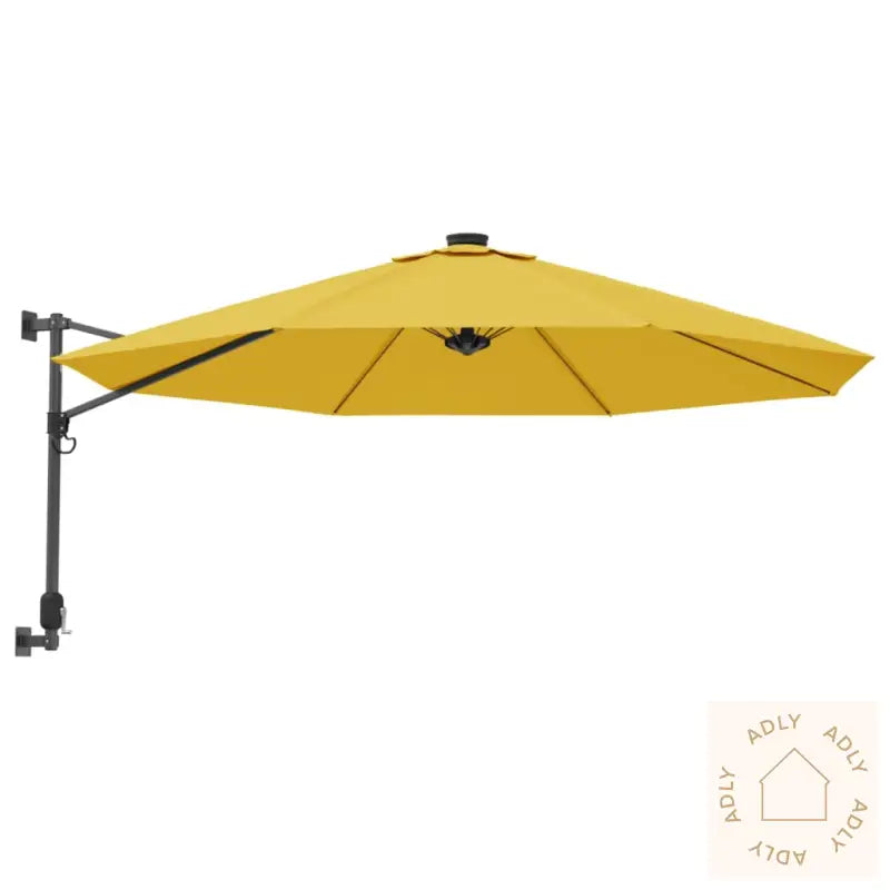 Veggmontert Parasoll Med Led Gul 290 Cm