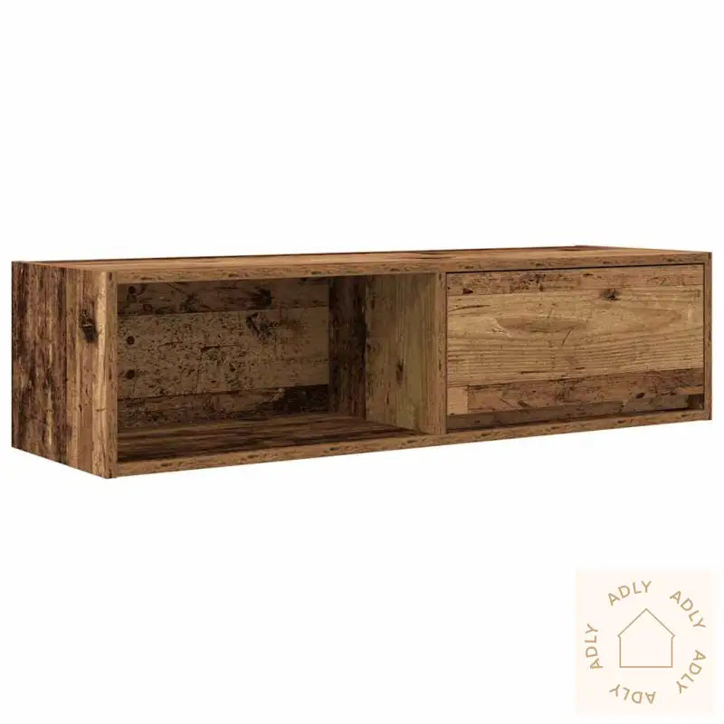 Tv-Benk Gammelt Tre 100X31X25,5 Cm Konstruert Tre