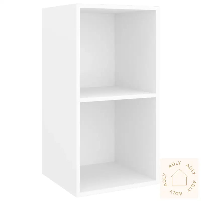 Vegghengt Tv-Benk Hvit 37X37X72 Cm Konstruert Tre