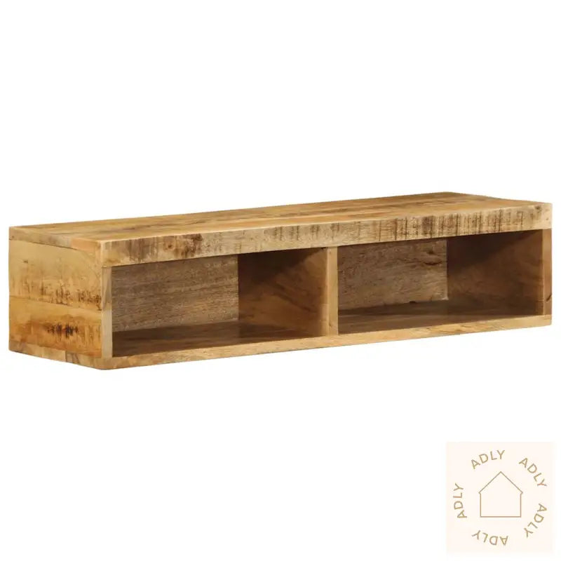 Veggmontert Tv-Benk 80X30X19 Cm Grovt Heltre Mangotre