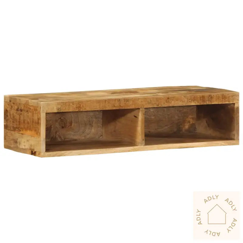 Veggmontert Tv-Benk 80X30X19 Cm Grovt Heltre Mangotre
