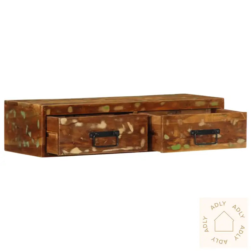 Veggmontert Tv-Benk 80X30X19 Cm Gjenvunnet Heltre