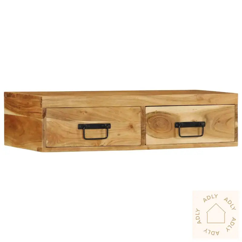 Veggmontert Tv-Benk 80X30X19 Cm Heltre Akasie