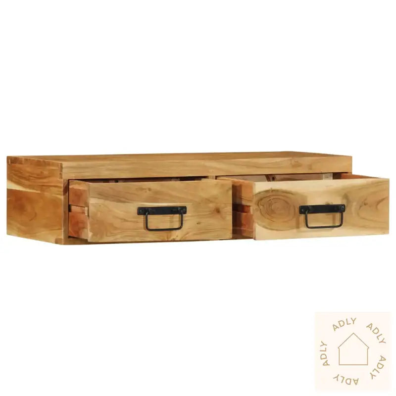 Veggmontert Tv-Benk 80X30X19 Cm Heltre Akasie