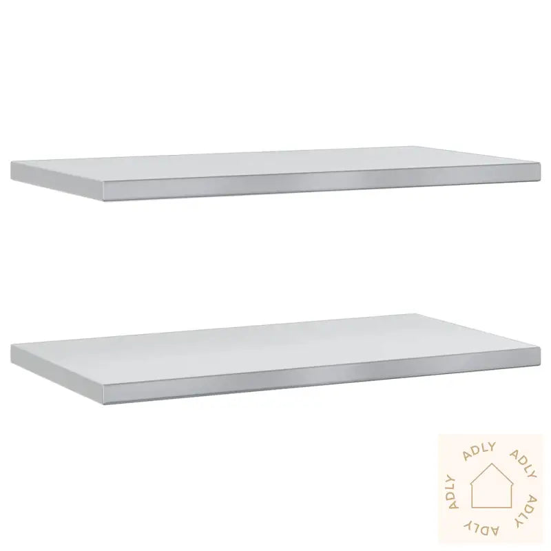 Vegghyller 2 Stk 75X40X3 Cm Sølv Rustfritt Stål