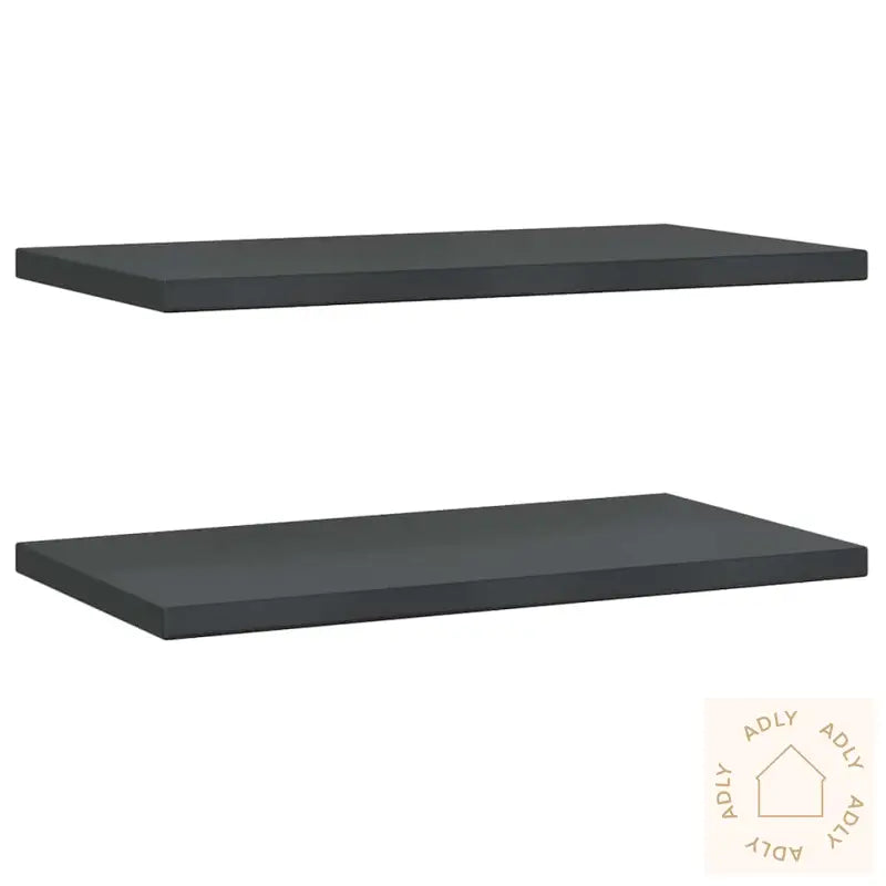 Vegghyller 2 Stk 75X40X3 Cm Svart Rustfritt Stål