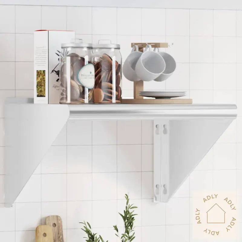 Vegghylle 50X45X31 Cm Sølv Rustfritt Stål