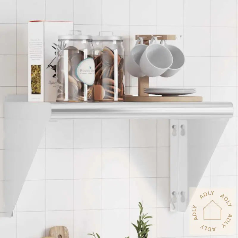 Vegghylle 50X30X31 Cm Sølv Rustfritt Stål