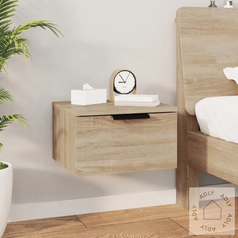 Veggmontert Nattbord Sonoma Eik 34X30X20 Cm