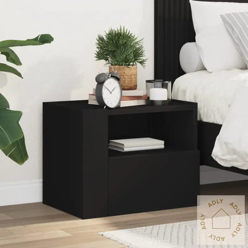Veggmonterte Nattbord 2 Stk Hvit 45X30X35 Cm