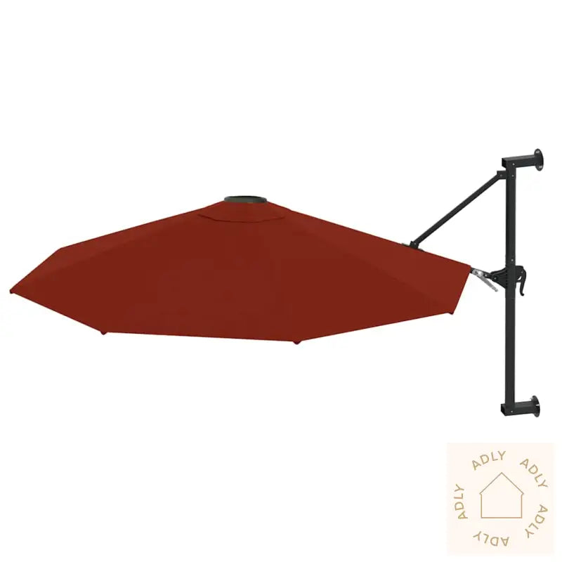 Veggmontert Parasoll Med Metallstang 300 Cm Terrakotta